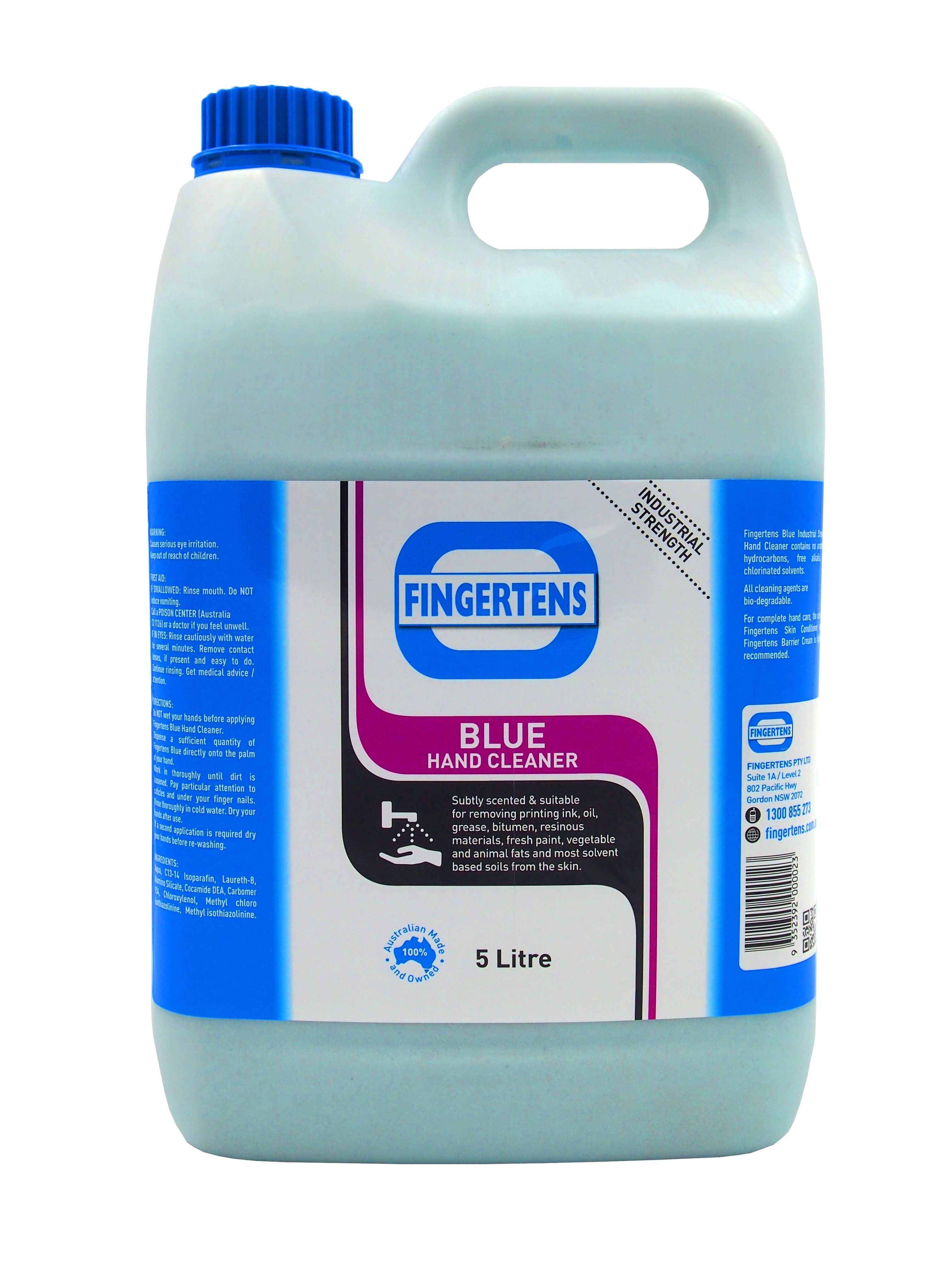 Fingertens Blue Heavy Duty Hand Cleaner | 5 Litre Bottle