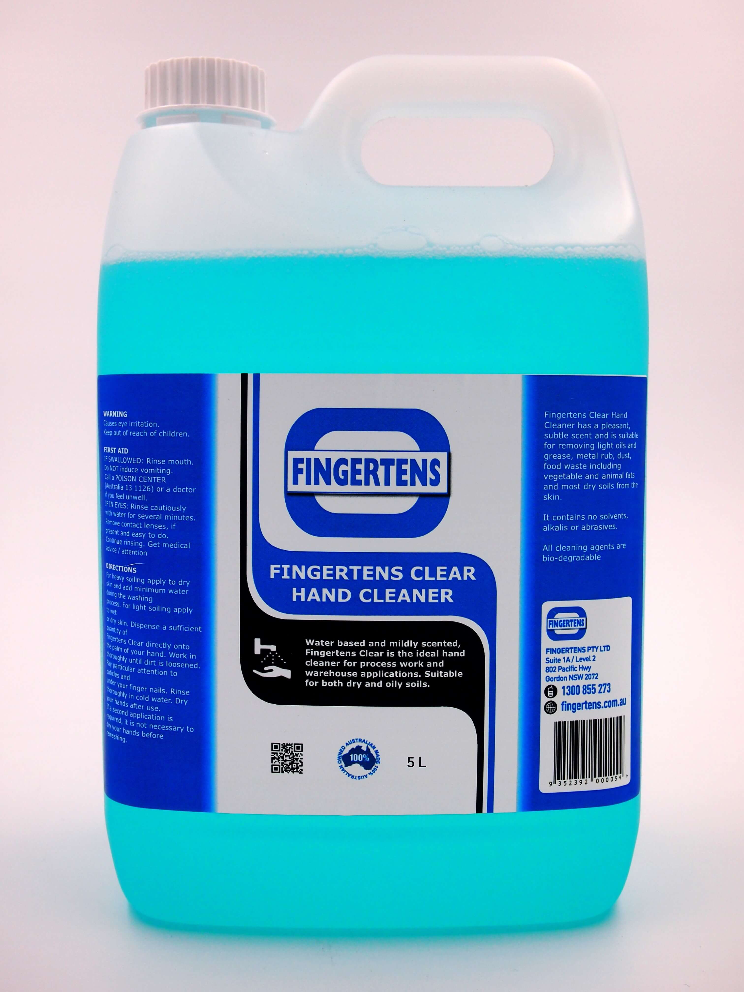 Fingertens Clear All Purpose Hand Cleaner | 5 Litre Bottle