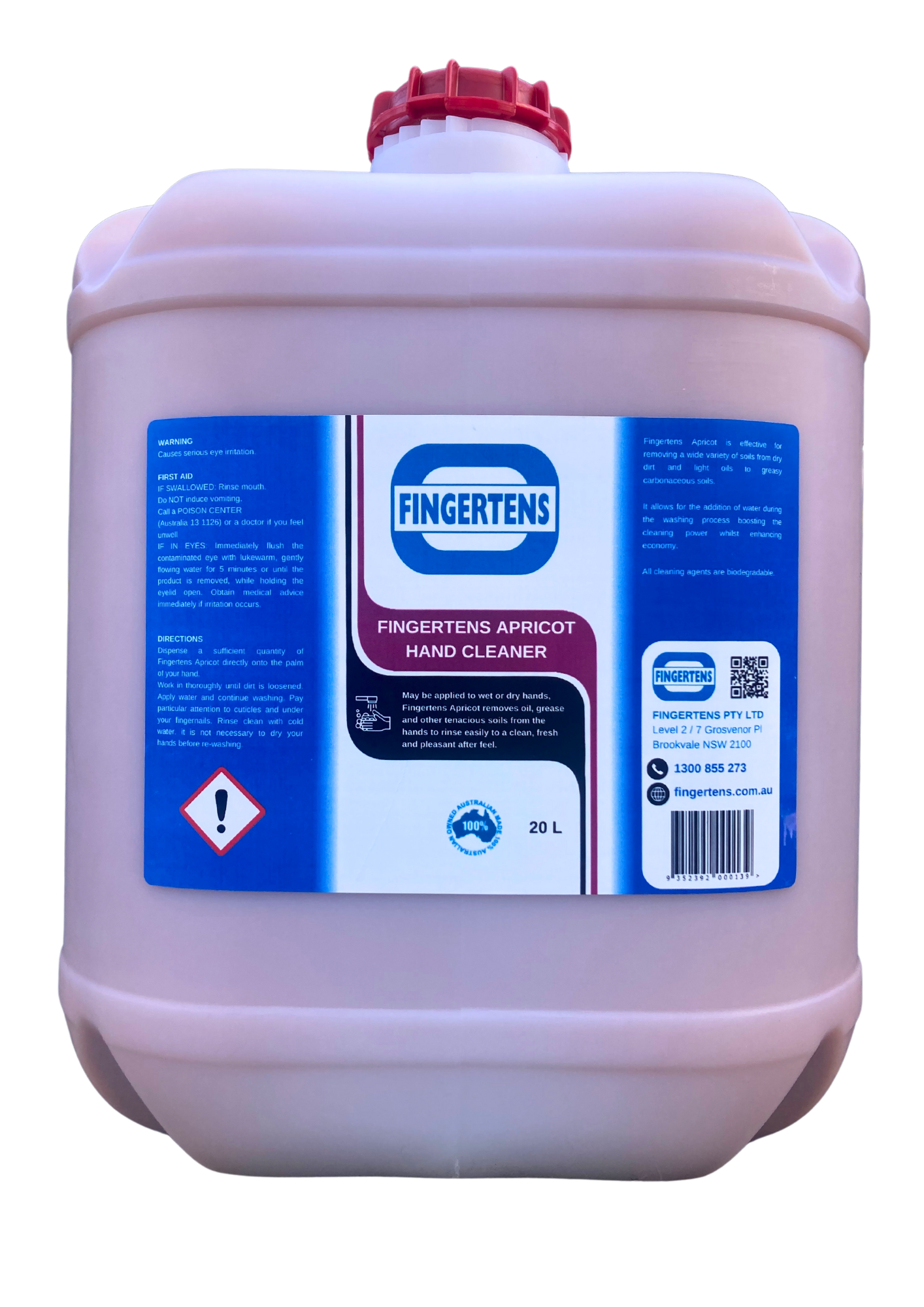 Fingertens Apricot Heavy Duty Hand Cleaner | 20 Litre Drum