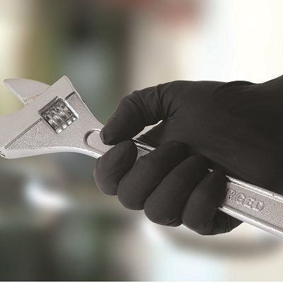 Bastion Premium Nitrile Black Gloves x 100 | Large